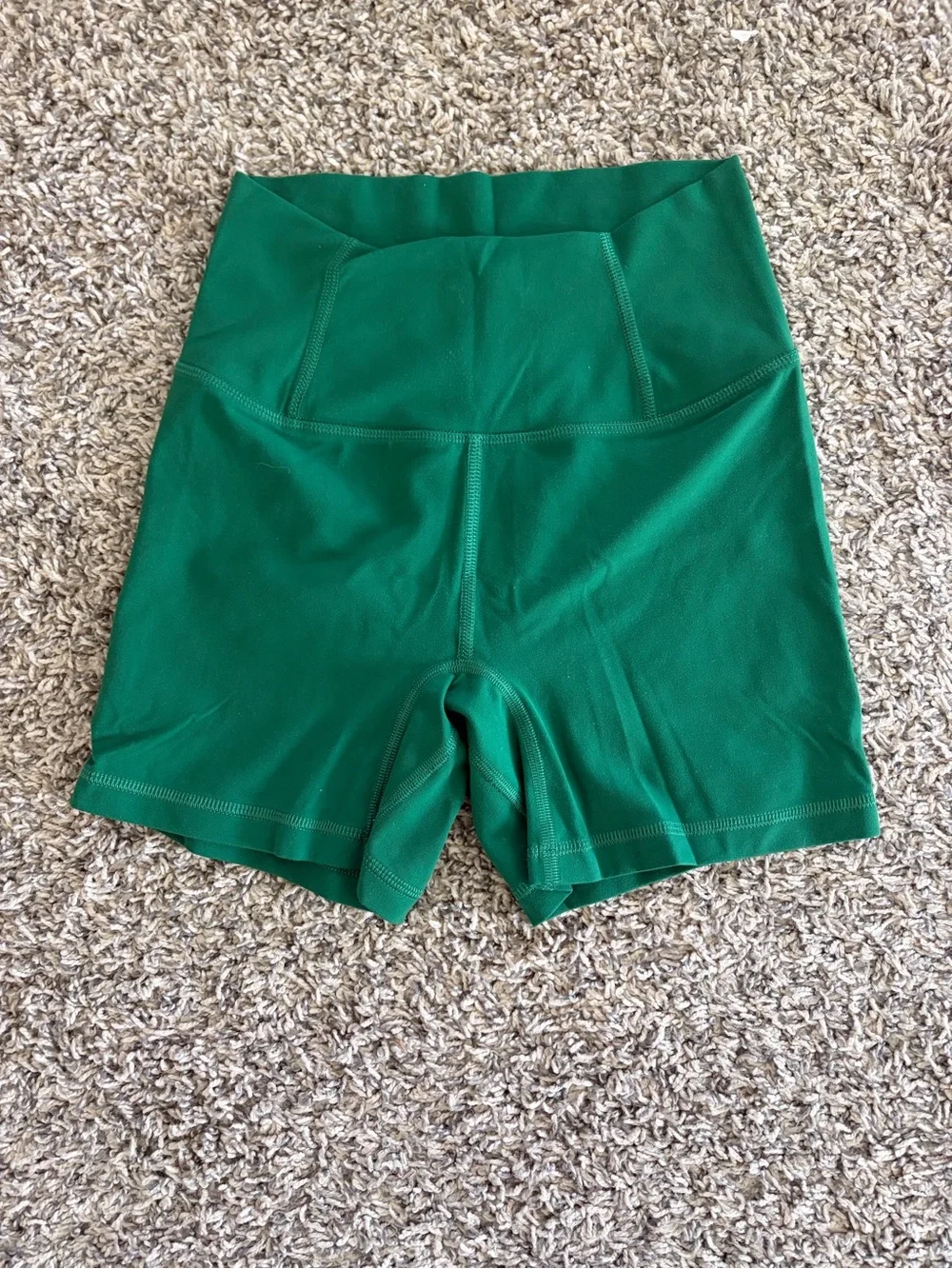 FP Movement by Free People Emerald Green High-Rise Bike Shorts - Picture 2 of 3